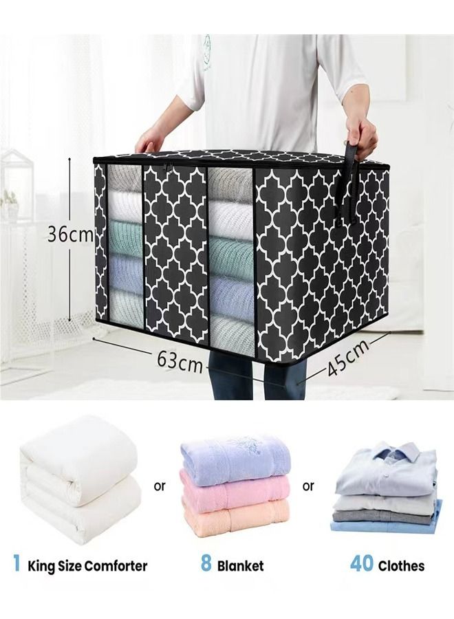 fashionhome Large Capacity Non Woven  Foldable Waterproof Clothes Wardrobe Storage Bag - Image 4