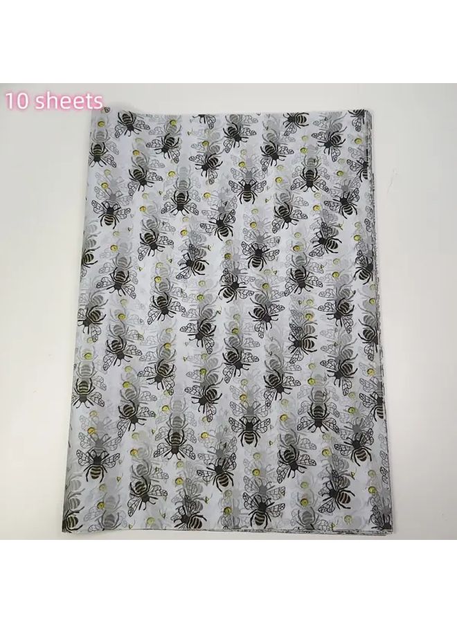 10 Sheets Bee Tissue Paper 20x14 Inch For Gift Wrapping And Holiday Decorations - Image 1