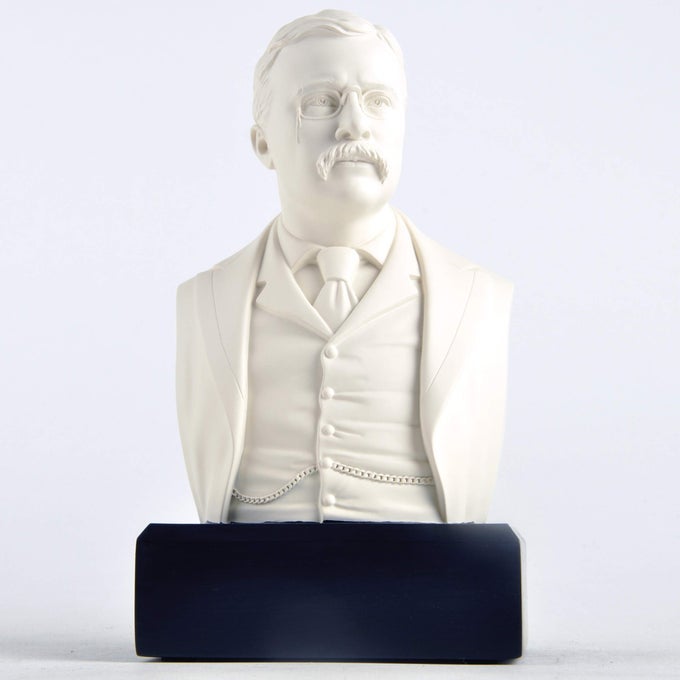 PRESIDENT THEODORE ROOSEVELT HISTORICAL BUST COLLECTIBLE MEMORABILIA GREAT AMERICANS COLLECTION