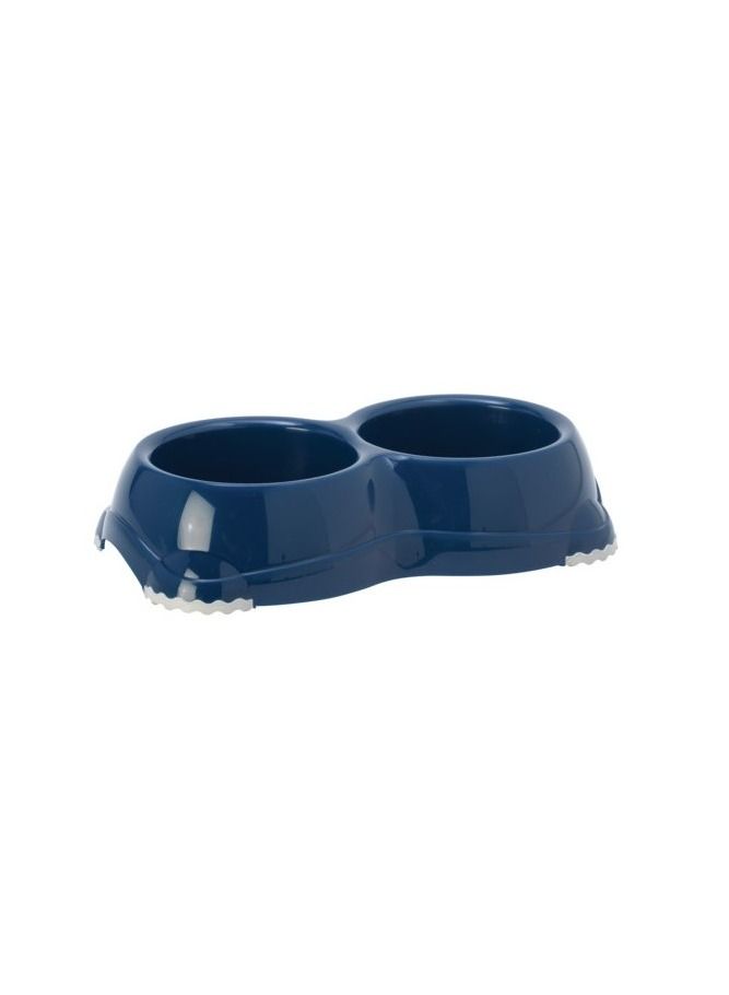 MODERNA Premium Quality Double Smarty Feeding Bowl For Pets Dark Blue - Image 2
