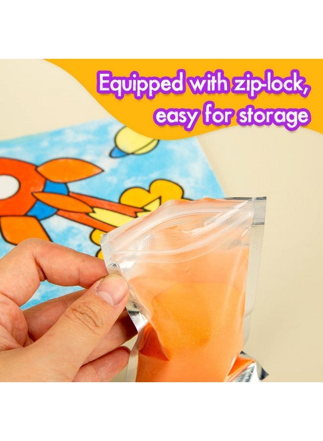 3 otters Colored Sand for Crafts, Art Sand Kit for Kid, Assorted Colors Sand for Sand Art, Supplementary Sand Art Painting, Vase Filler, Art Refill Kit (21 Bags, 4.63Lb Total) - Image 3