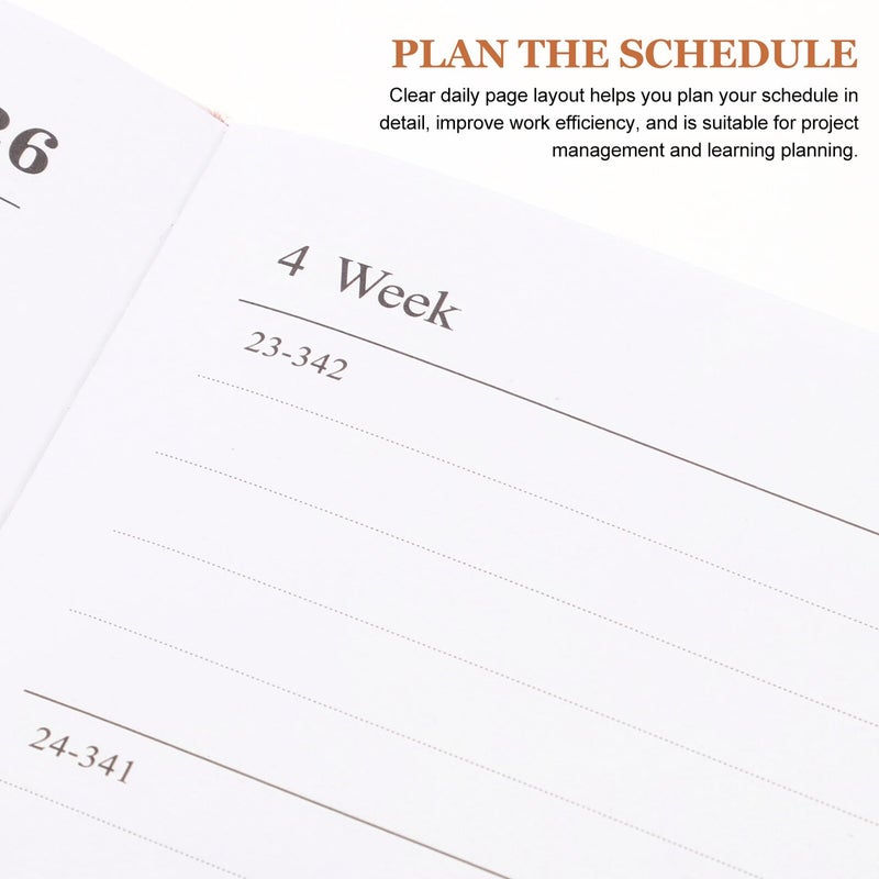 Weekly Daily Planner with PU Leather Cover for Office Organization and Long Term Project Planning - Image 4