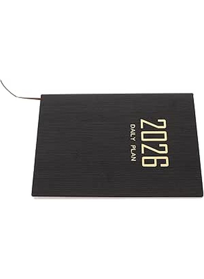 Weekly Daily Planner with PU Leather Cover for Office Organization and Long Term Project Planning - Image 1