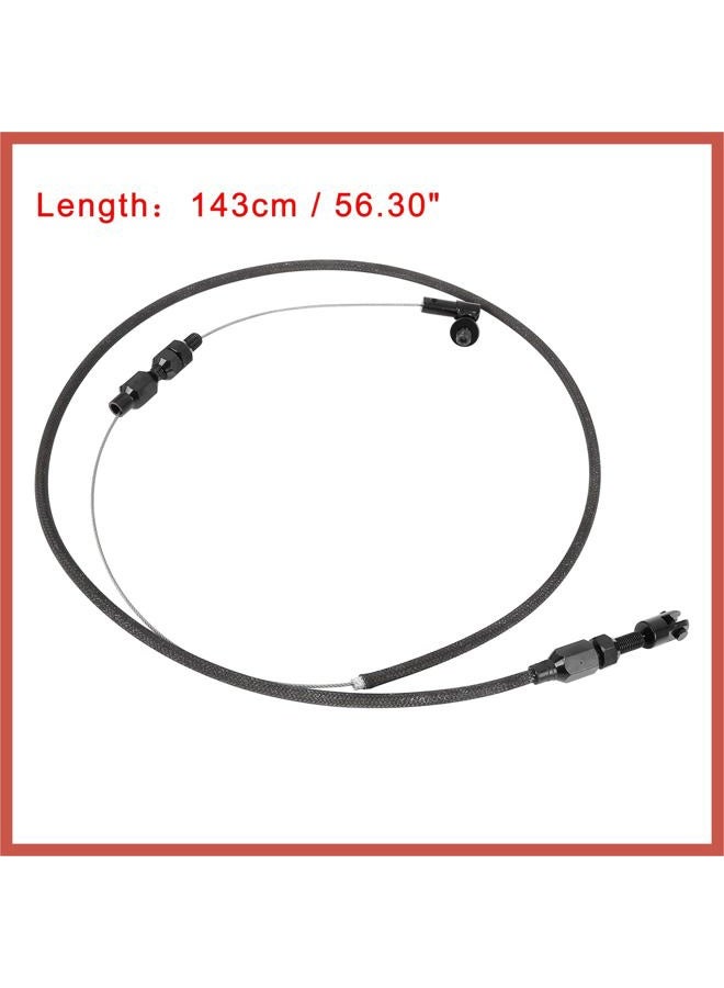 ACROPIX 36" Car Universal Braided Throttle Cable Kit Swap Fuel Line Kit Stainless Steel Gas Cable Black 36 Inch Car Parts - Image 3