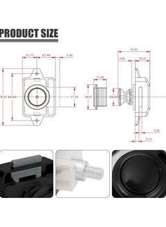 CMGTYYD 2PCS Push Button Latch Catch Drawer Replacement Keyless Door Lock Cupboard Door Motorhome Caravan Cabinet Knob Zinc Alloy Pop Up for 15-18mm Thickness Cabinet Boat Horsebox Camper Van RV  - Image 2