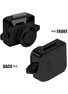 CMGTYYD 2PCS Push Button Latch Catch Drawer Replacement Keyless Door Lock Cupboard Door Motorhome Caravan Cabinet Knob Zinc Alloy Pop Up for 15-18mm Thickness Cabinet Boat Horsebox Camper Van RV  - Image 4