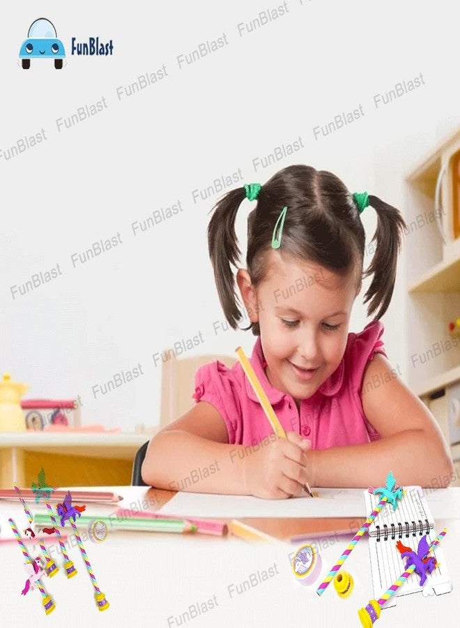 FunBlast Unicorn Stationary Kit - Pencil Eraser And Sharpener - Stationary Kit Set For Girls/Birthday Gift/Return Gift (Multicolor), Adults - Image 5