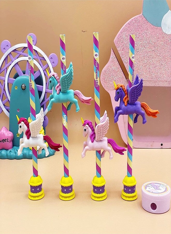 FunBlast Unicorn Stationary Kit - Pencil Eraser And Sharpener - Stationary Kit Set For Girls/Birthday Gift/Return Gift (Multicolor), Adults - Image 4
