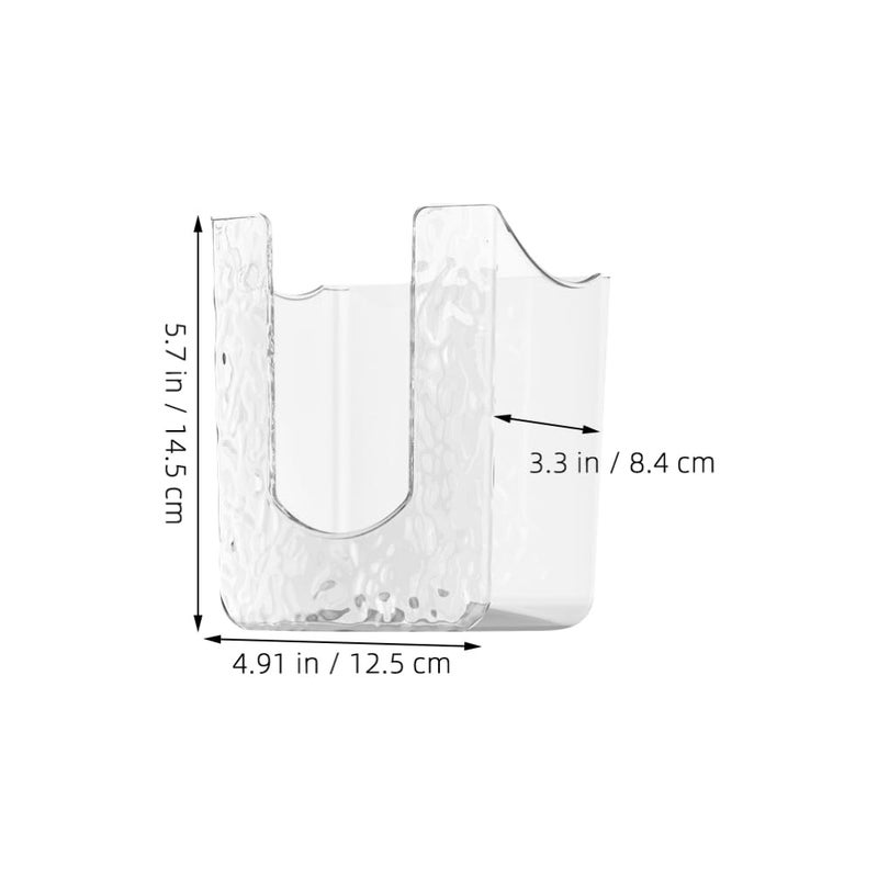 Wall Mounted Kitchen Wipes Storage Box 2 Pack White Holder for Bathroom Tissue Paper - Image 4