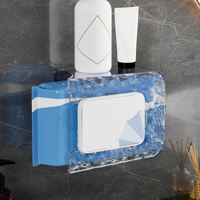 Wall Mounted Kitchen Wipes Storage Box 2 Pack White Holder for Bathroom Tissue Paper - Image 5