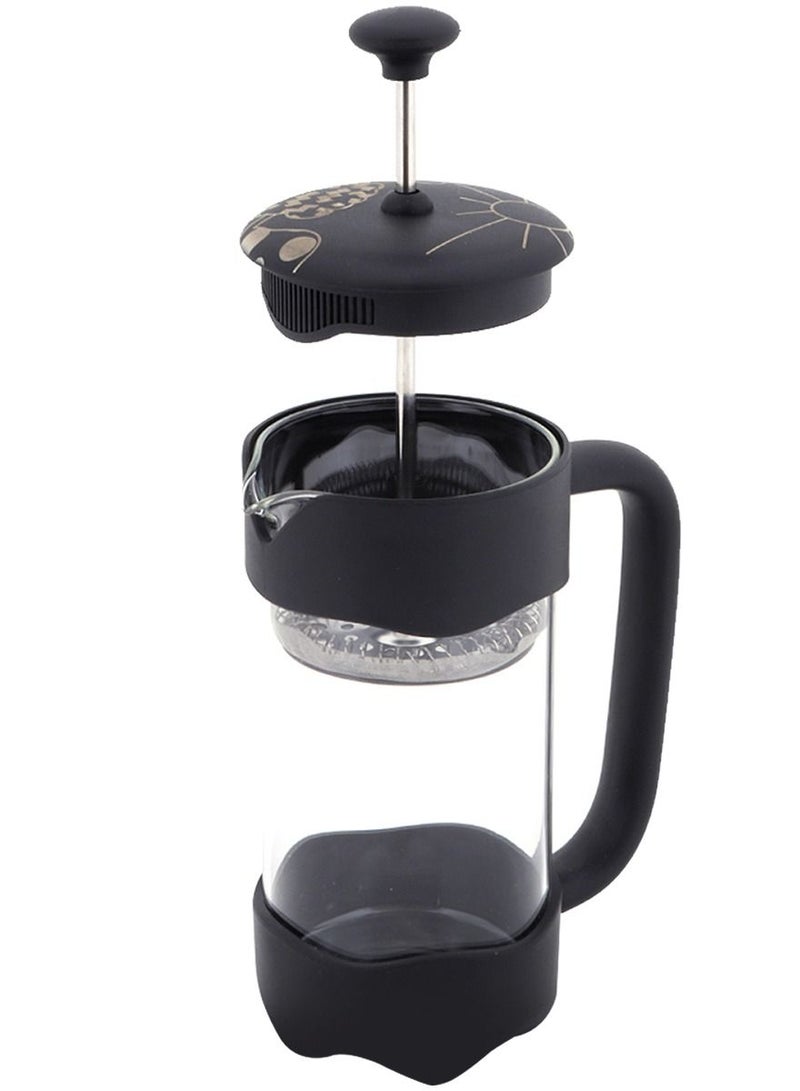 آني مورننغ صانعة قهوة وشاي فرنش بريس، سعة 350 مل / 11 أونصة / تكفي كوبين صغيرين، مزودة بفلتر من الفولاذ المقاوم للصدأ، زجاج بوروسيليكات، خالية من مادة BPA، نظام ترشيح بـ 3 طبقات، مناسبة للقهوة والشاي – FY92 - Image 3