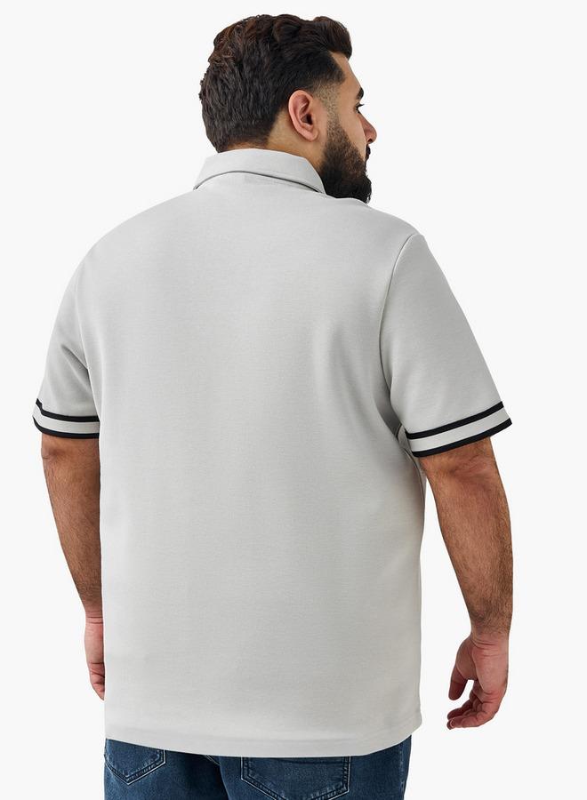 ماكسيم قميص رجالي بأكمام قصيرة مطرز بياقة - Image 3