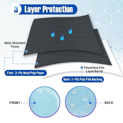 Frontline Disposable Dental Bibs Pack of 125 13x 18 3 Ply Waterproof Tattoo Supplies Cover for Patients Dentist Esthetician Supplies Tray Cover Nail Table Cover Eyelash Supplies Pink - Image 3