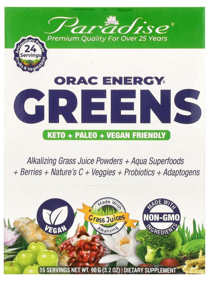 Paradise Herbs ORAC Energy Greens 15 Packets 0.2 oz (6 g) Each