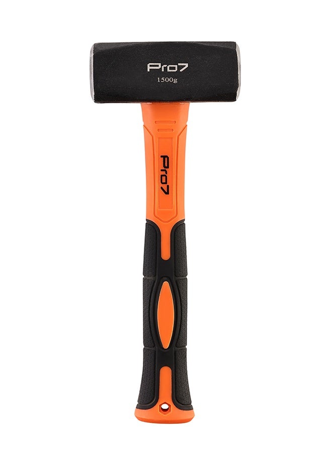 LAWAZIM Pro7 Sledge Hammer with Fiber Handle - 1500g - Compact Demolition Hammer with Dual Flat Faces and Ergonomic Non-Slip Grip - Ideal for Metalworking, Construction, Automotive, and DIY Projects - Image 2