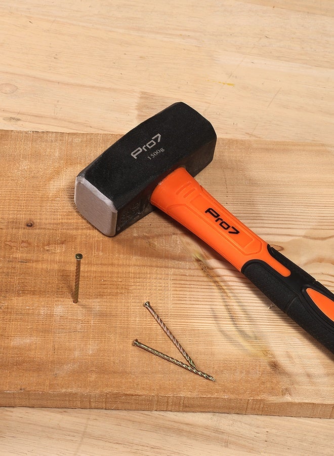 LAWAZIM Pro7 Sledge Hammer with Fiber Handle - 1500g - Compact Demolition Hammer with Dual Flat Faces and Ergonomic Non-Slip Grip - Ideal for Metalworking, Construction, Automotive, and DIY Projects - Image 5