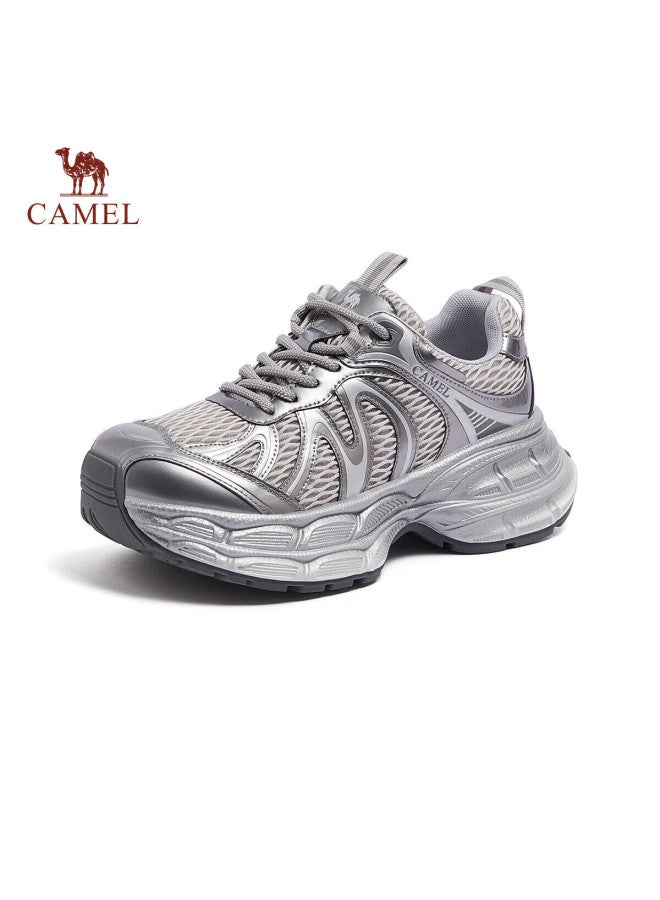Camel Silver Moon 2nd Generation Dad Shoes Women's Casual Shoes L25a283148 Gray/silver 39