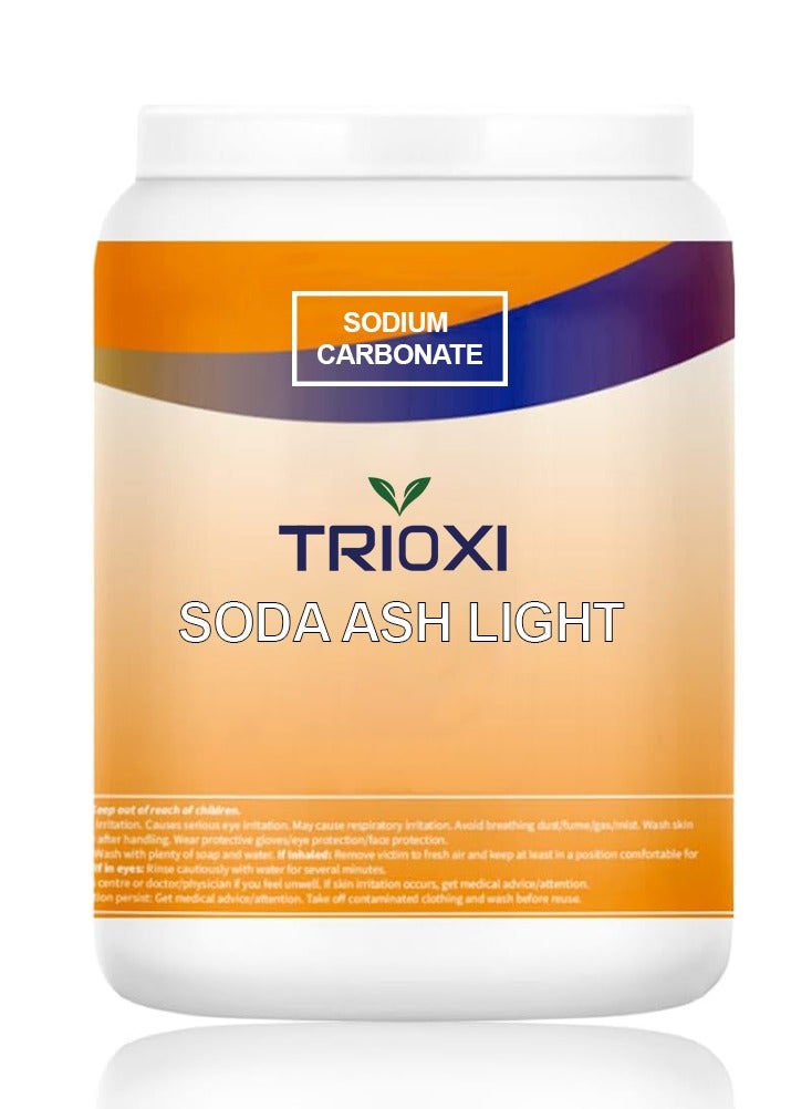 TRIOXI رماد الصودا الخفيف (كربونات الصوديوم Na2CO3) للصابون ومنتجات المكياج وعامل صنع المنظفات محلي الصنع 750 جرام  - Image 1