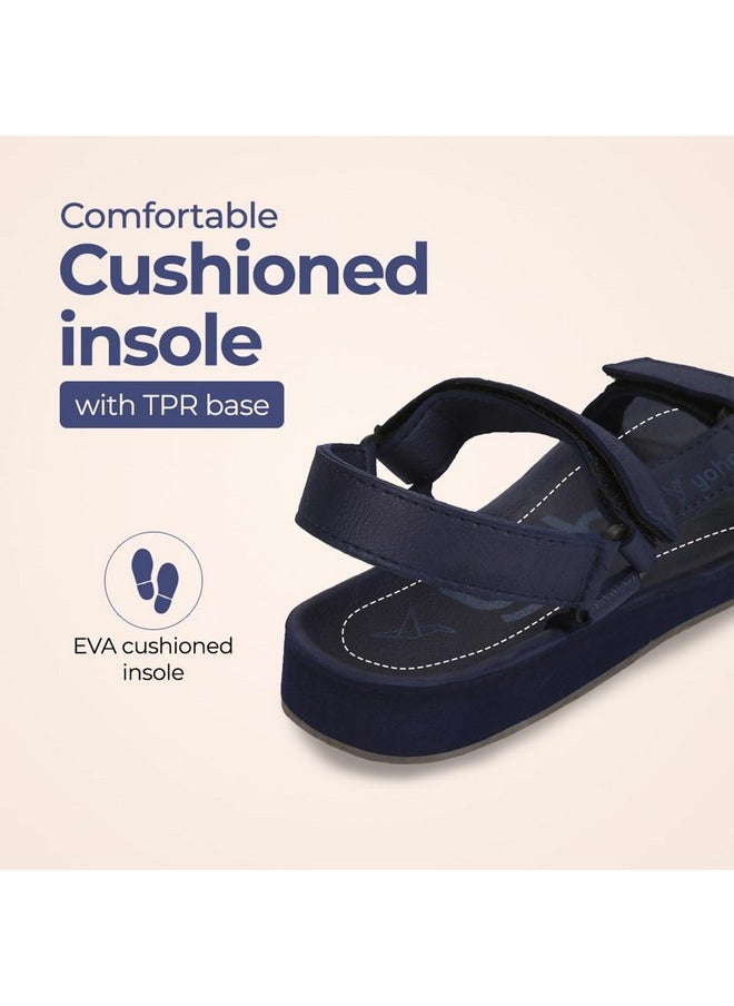 YOHO YOHO EVA Sandals for Men | EVA sole | Comfortable cushioned sole with TPR base | Lightweight | Soft skin friendly straps | Adjustable straps | Velcro closure | Vibrant colour options  - Image 4