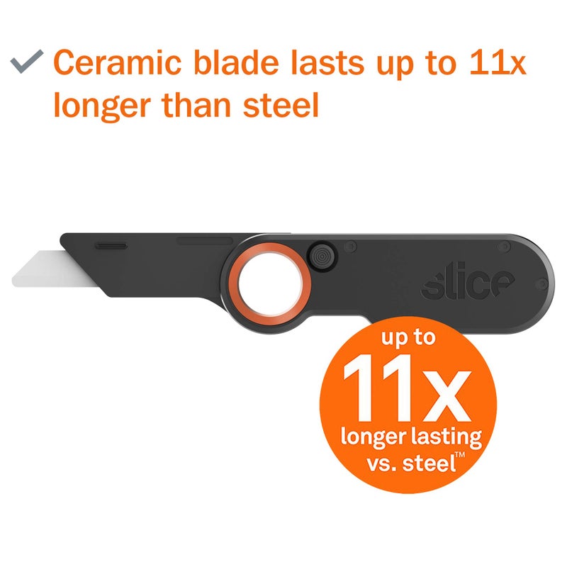 Slice 10562 Utility Knife  Finger Friendly Cutter  Finger Loop Grip  1 Knife - Image 3
