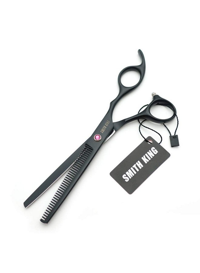 Smithking 7.0 Inches Professional hair cutting thinning scissors set with razor (Black) - Image 5