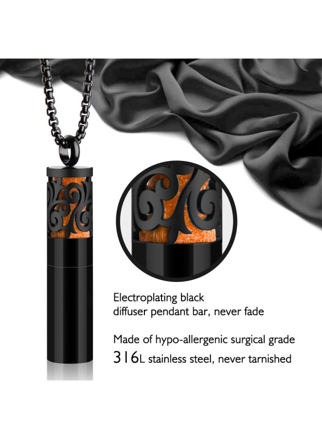 Maromalife Essential Oil Necklaces for Women/Men, Diffuser Necklace 316L Stainless Steel, Diffuser Pendant for Men with 10 Felt Pads, Aromatherapy Necklace Gift Set for Birthday, Christmas  - Image 4