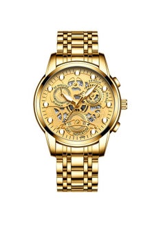 JOYFOCUS Men's Stainless steel analog watch + Gold  - Image 1