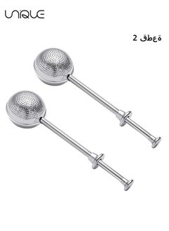 Unique 2 Pcs Tea Ball Infusers, Long-Handle Tea Strainer Stainless Steel for Loose Leaf Tea Spices and Seasonings in Office or Travelling  - Image 1