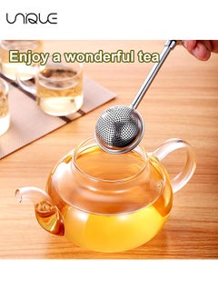 Unique 2 Pcs Tea Ball Infusers, Long-Handle Tea Strainer Stainless Steel for Loose Leaf Tea Spices and Seasonings in Office or Travelling  - Image 3