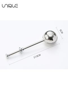 Unique 2 Pcs Tea Ball Infusers, Long-Handle Tea Strainer Stainless Steel for Loose Leaf Tea Spices and Seasonings in Office or Travelling  - Image 2