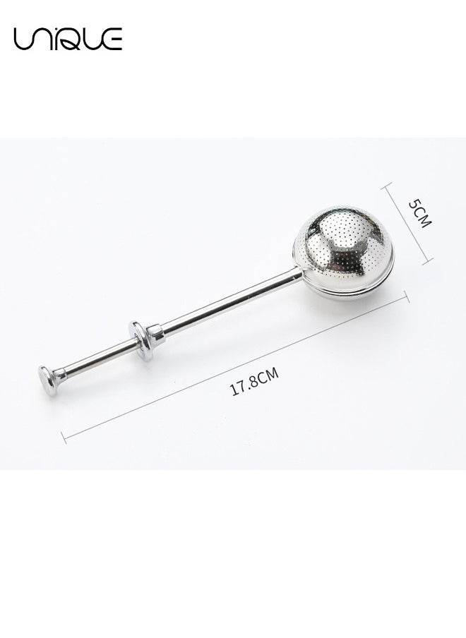 Unique 2 Pcs Tea Ball Infusers, Long-Handle Tea Strainer Stainless Steel for Loose Leaf Tea Spices and Seasonings in Office or Travelling  - Image 2