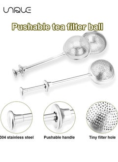 Unique 2 Pcs Tea Ball Infusers, Long-Handle Tea Strainer Stainless Steel for Loose Leaf Tea Spices and Seasonings in Office or Travelling  - Image 4