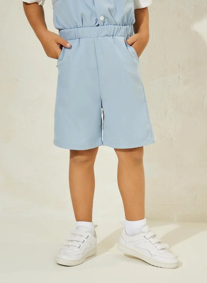 ستايلي Color Block Shirt & Shorts Set