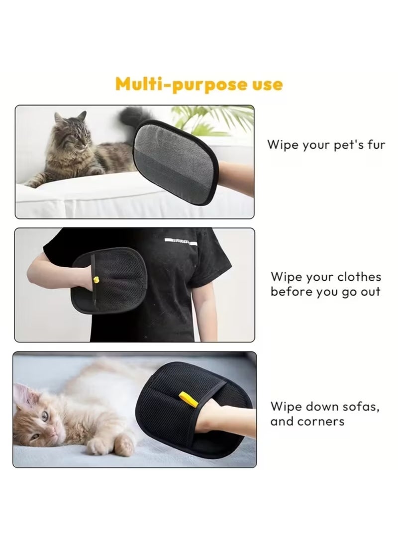 زيد أورا قفاز إزالة شعر الحيوانات الأليفة للكلاب والقطط، قفازات شعر الحيوانات الأليفة الكهروستاتيكية قابلة لإعادة الاستخدام ومُحسّنة حديثًا، أداة إزالة شعر الحيوانات الأليفة للملابس والأريكة والسجاد ومقعد السيارة لإزالة شعر الحيوانات الأليفة للقطط والكلاب - Image 4