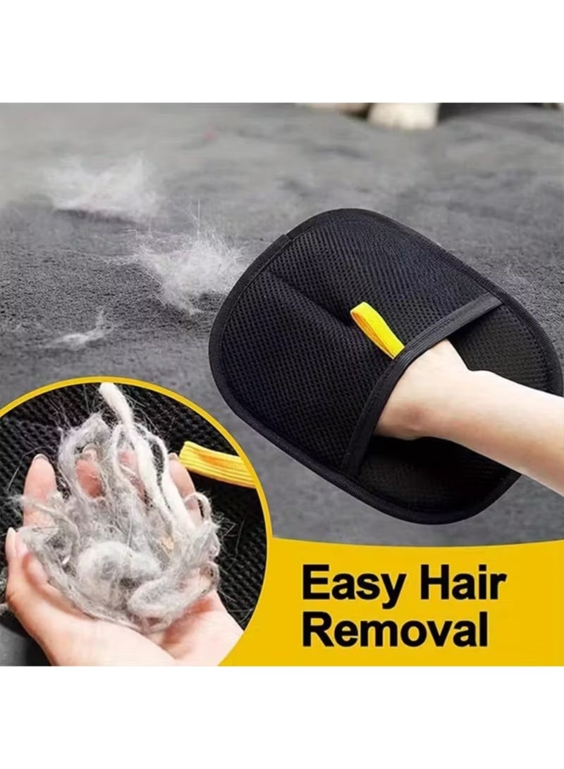 زيد أورا قفاز إزالة شعر الحيوانات الأليفة للكلاب والقطط، قفازات شعر الحيوانات الأليفة الكهروستاتيكية قابلة لإعادة الاستخدام ومُحسّنة حديثًا، أداة إزالة شعر الحيوانات الأليفة للملابس والأريكة والسجاد ومقعد السيارة لإزالة شعر الحيوانات الأليفة للقطط والكلاب - Image 2