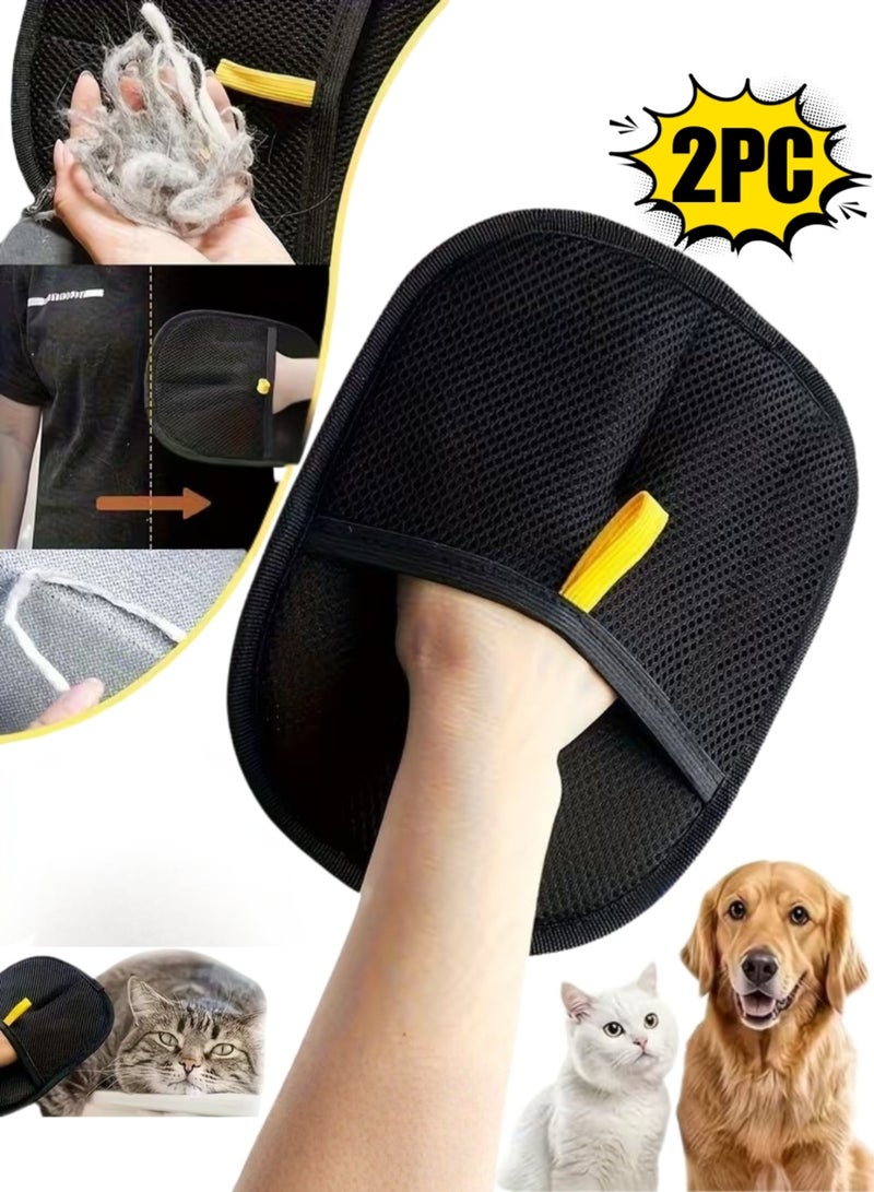 زيد أورا قفاز إزالة شعر الحيوانات الأليفة للكلاب والقطط، قفازات شعر الحيوانات الأليفة الكهروستاتيكية قابلة لإعادة الاستخدام ومُحسّنة حديثًا، أداة إزالة شعر الحيوانات الأليفة للملابس والأريكة والسجاد ومقعد السيارة لإزالة شعر الحيوانات الأليفة للقطط والكلاب - Image 1
