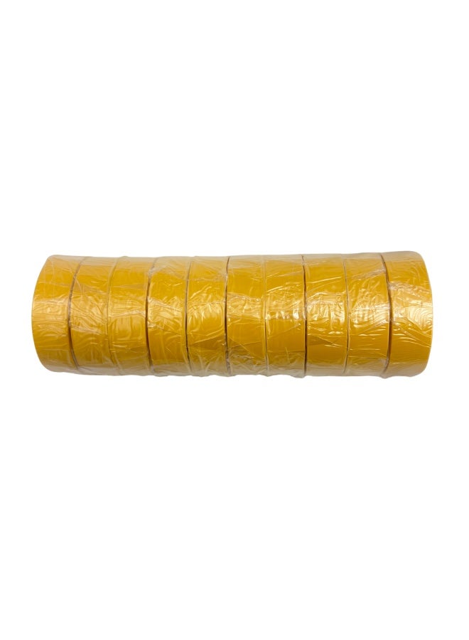 هيمل شريط عزل كهربائي من مادة PVC من Himel أصفر 10 لفات - Image 1
