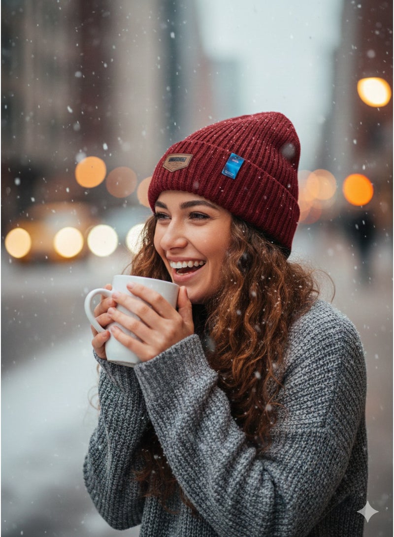 TRENDORA Winter Knit Beanie Hat for Men & Women – Warm Ribbed Wool Cap with Foldable Cuff, Soft Stretchy Cold Weather Skull Cap for Outdoor, Casual & Daily Wear - Image 1