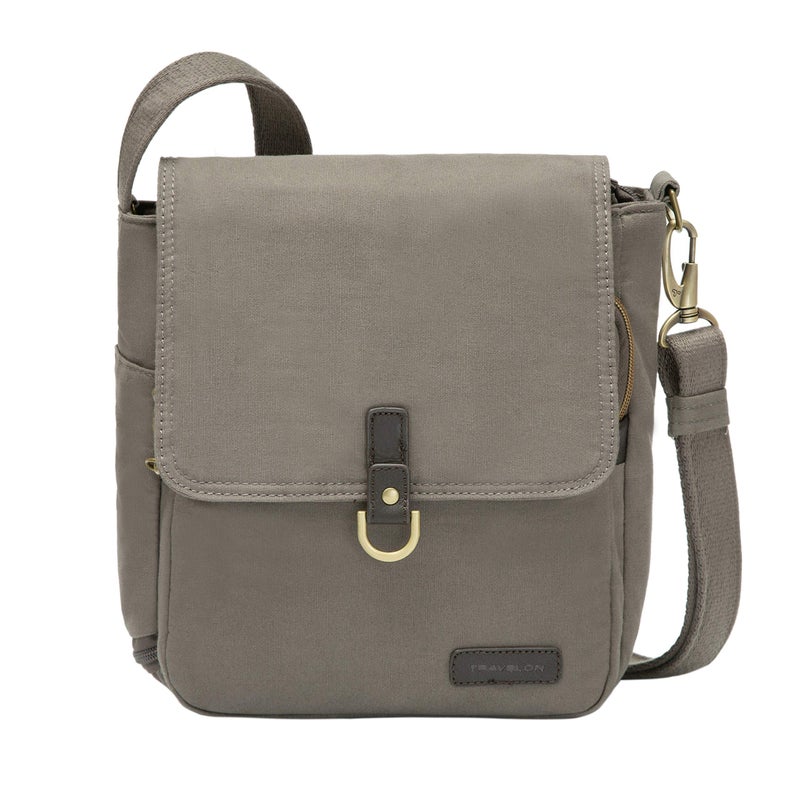 Travelon Travelon Anti-Theft Courier Tour Bag, Stone Gray, One Size  - Image 1