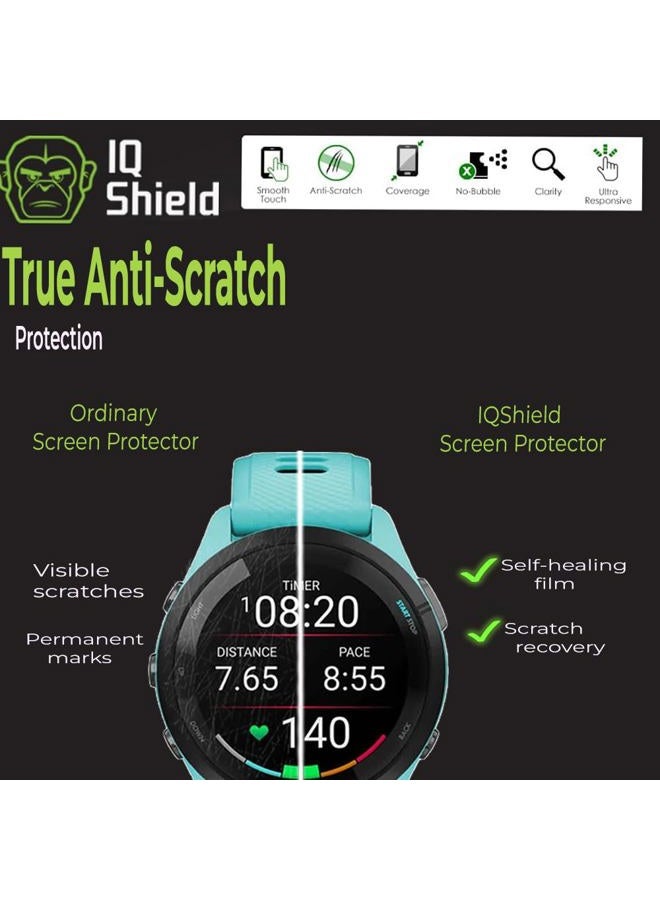 IQShield Screen Protector Compatible with Garmin Forerunner® 265 (6-Pack) Anti-Bubble Clear TPU Film - Image 4