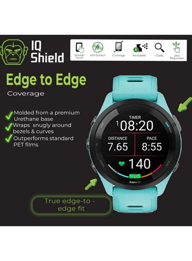 IQShield Screen Protector Compatible with Garmin Forerunner® 265 (6-Pack) Anti-Bubble Clear TPU Film - Image 5