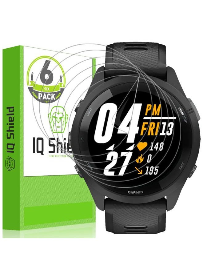 IQShield Screen Protector Compatible with Garmin Forerunner® 265 (6-Pack) Anti-Bubble Clear TPU Film - Image 1