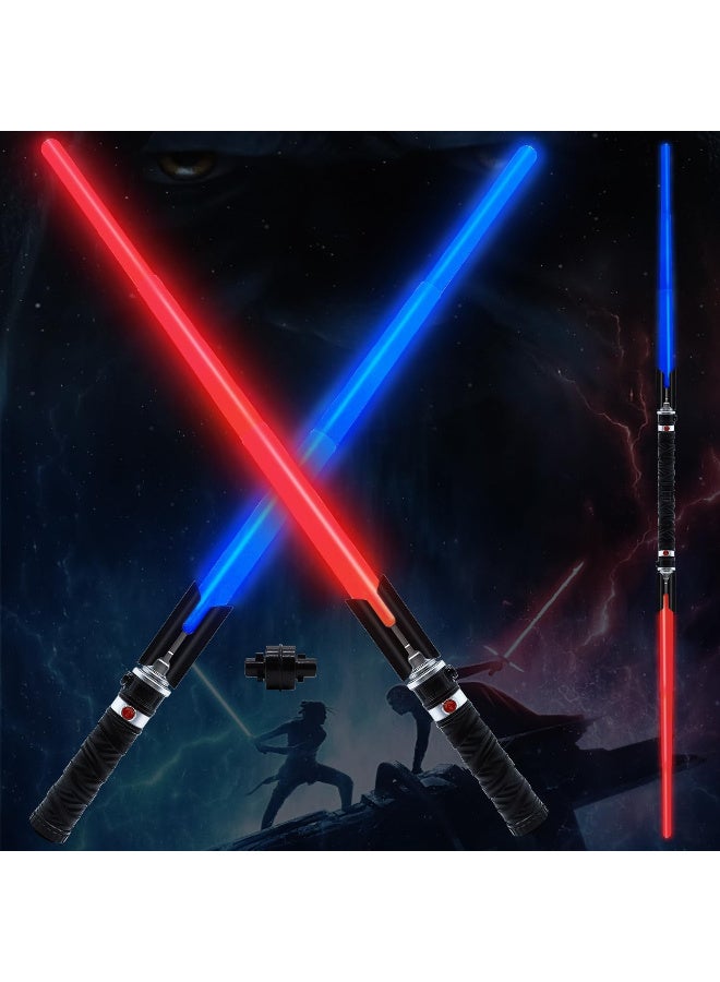 Light Up Sabers for Kids, 2-in-1 Dual Light Sword, Expandable Light Swords Set for Adult Kids Cosplay, Dress Up Party, Metroid and Warrior