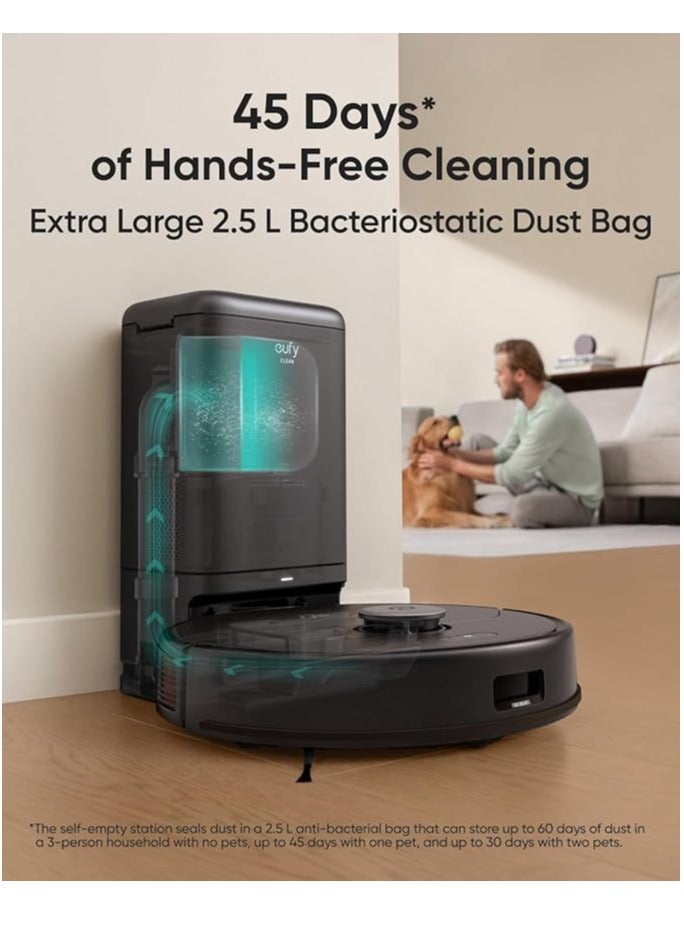 Robot Vacuum Cleaner with Mop and Self-Empty Station, Twin-Turbine™ 2× 4000Pa Suction, Active Detangling™ Roller Brush, and iPath™ Laser Navigation for Pet Hair  - Image 2