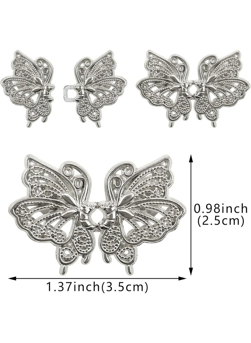 Zikra Adjustable Jeans Butterfly Buttons, 12 Pairs Butterfly Pants Button Jean Buttons, No Sewing Detachable, Waist Body Fit Tighten Buckles, Nail-Free Tightener Pant Button Waist, gold and silver - Image 5