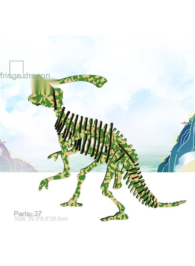 Children's Wooden 3D Puzzle Assembly Model Toy