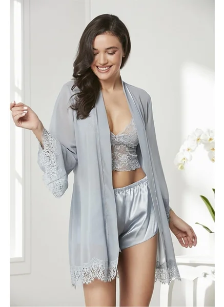 بيير كاردان 7005 Dowry Lace Satin Set of 4 -Mist