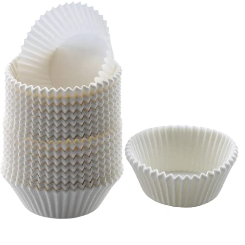 KPKitchen White Cupcake Liners Standard Size - 300-Pack Paper Baking Cups - Fits Perfectly Any Muffin Baking Pan - Muffin liners for Cupcakes, Muffins, & Egg Muffins - Greaseproof Cupcake Papers Wrappers - Image 1