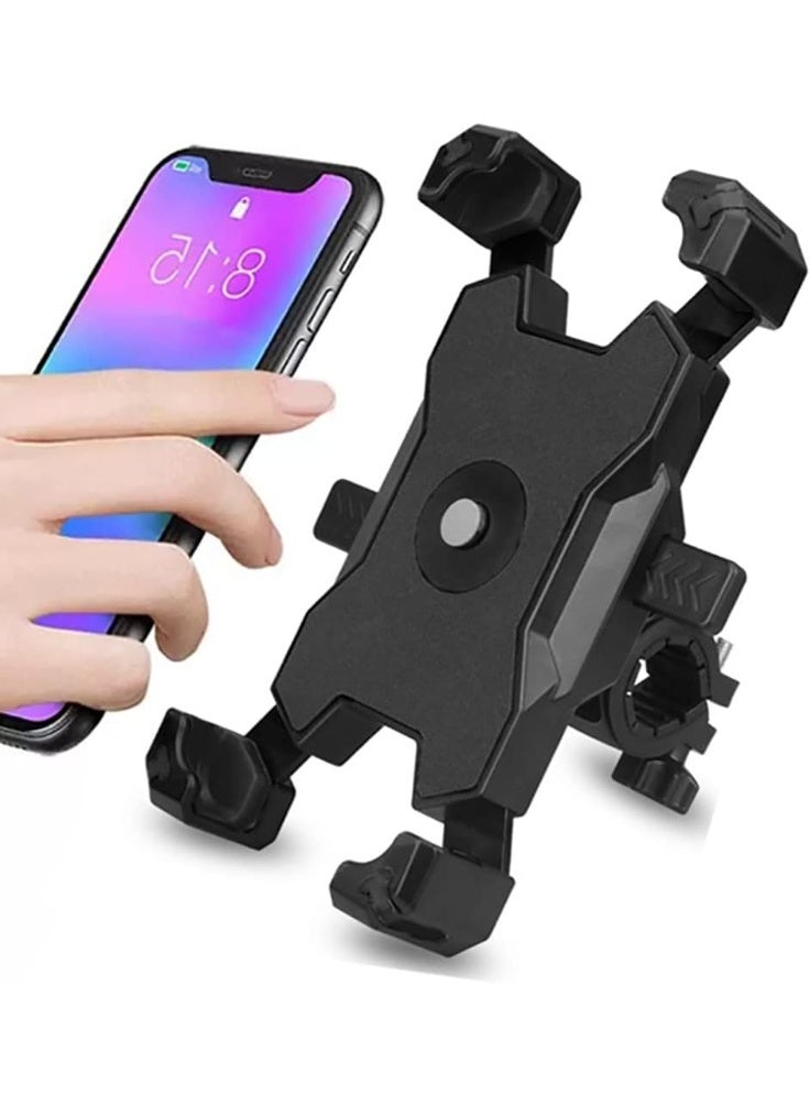 PYC Bicycle Phone Holder, Motorcycle Bike Riding Shockproof Phone Navigation Bracket, 360 Degrees Rotation, Compatible with Most 3.5-6.8-inch Smart Phones, Suitable for Motorcycle Bike - Image 1