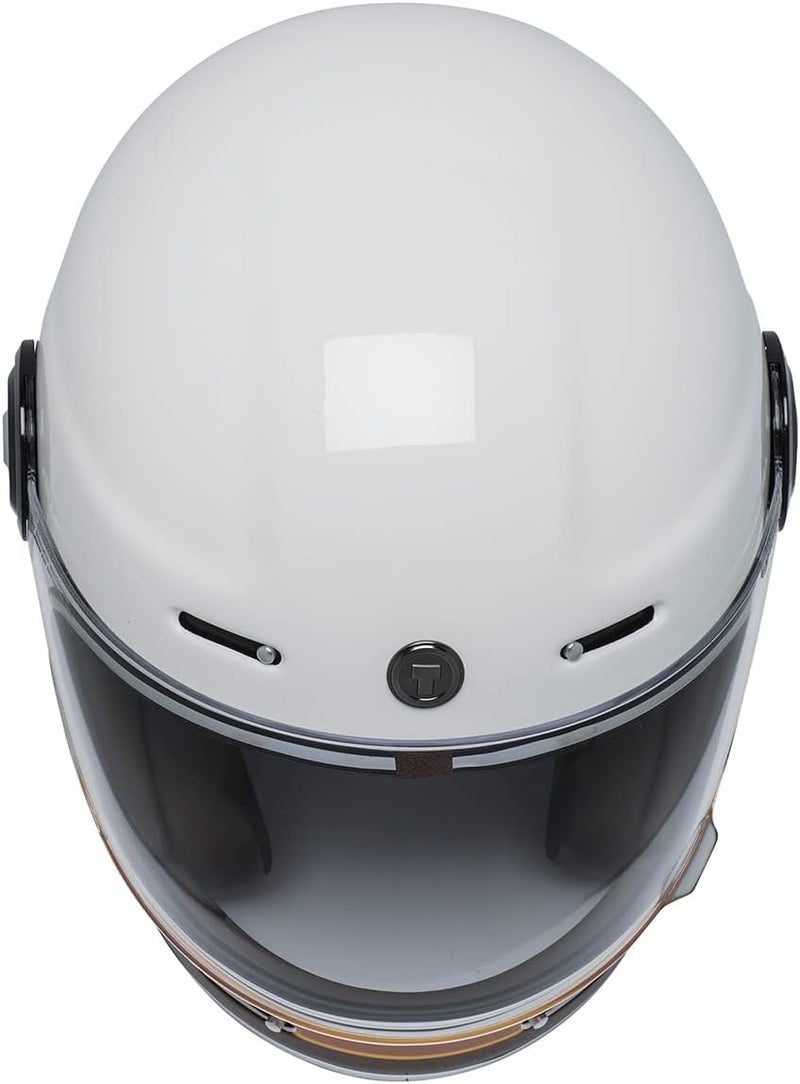 TORC T-1 Full Face Motorcycle Helmet - Gloss White - Image 4